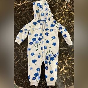 Carter new  one piece hoodie with a zipper